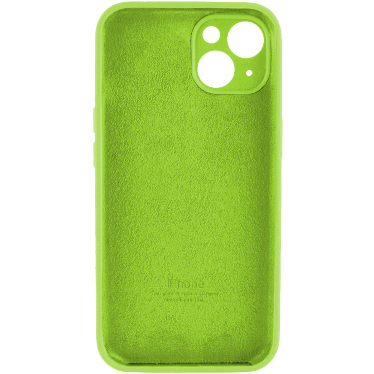 Silicone Case Full Camera Protective (AA) для iPhone 14 (Neon green)-1